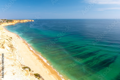 view on Atlantic ocean from Algarve, southern Portugal