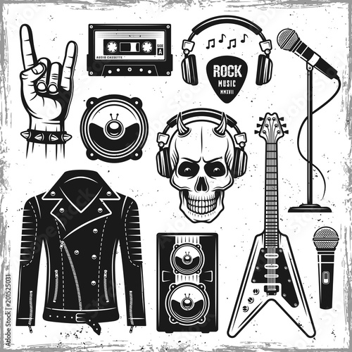 Hard rock and metal music attributes elements