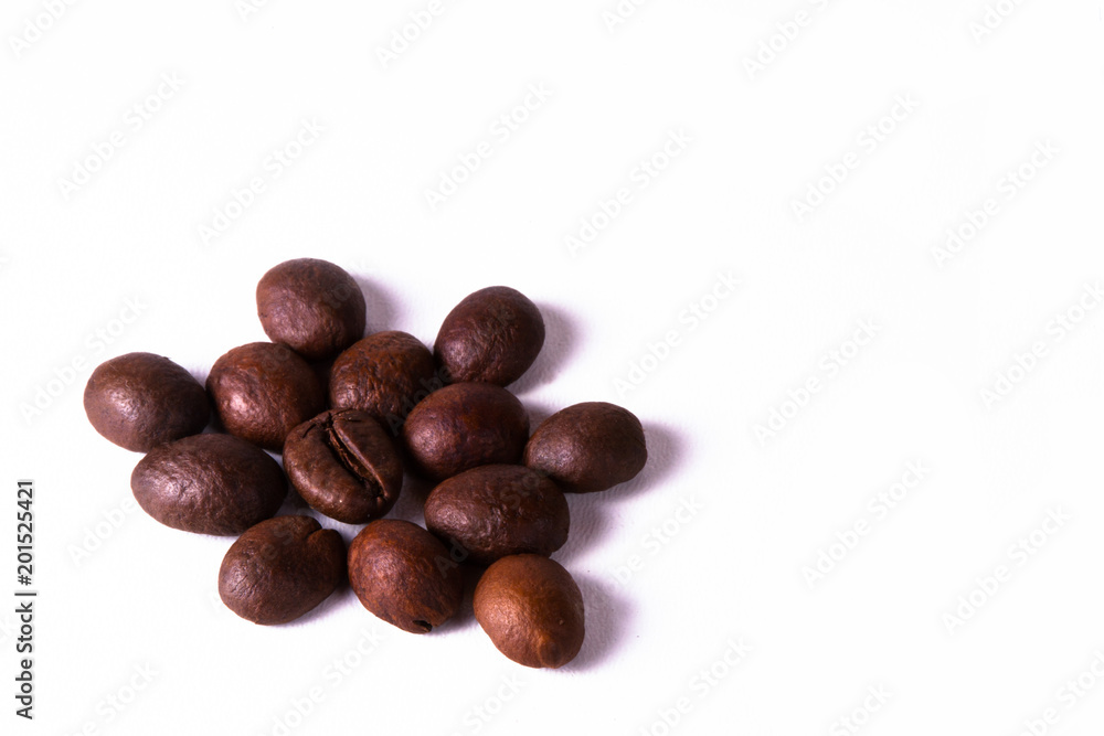Fototapeta premium Grain of coffee, beans. White background