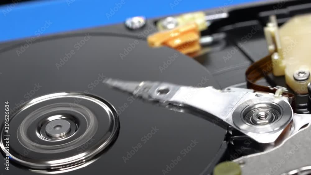 Computer HDD spinning. PC storage. Hard disk Computer HDD spinning. PC storage. Hard disk