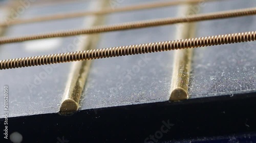 guitar strings close up