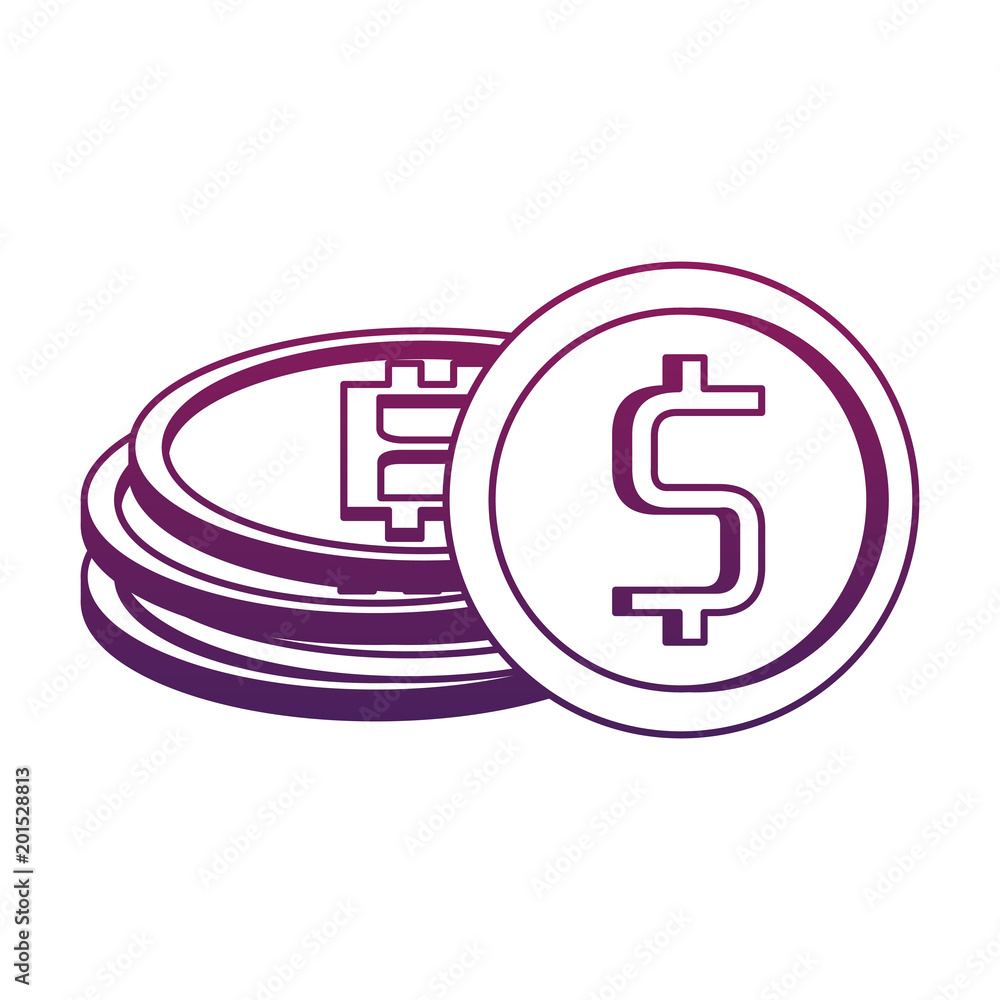 Bitcoin and coin symbol vector illustration graphic design Bitcoin and coin symbol vector illustration graphic design