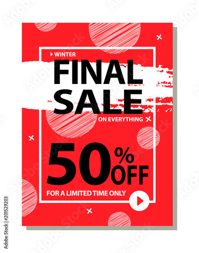 Final Sale 50 Off For Limited Time Only Poster
