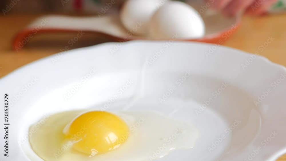 Breaking Egg For Cooking Breaking Egg For Cooking
