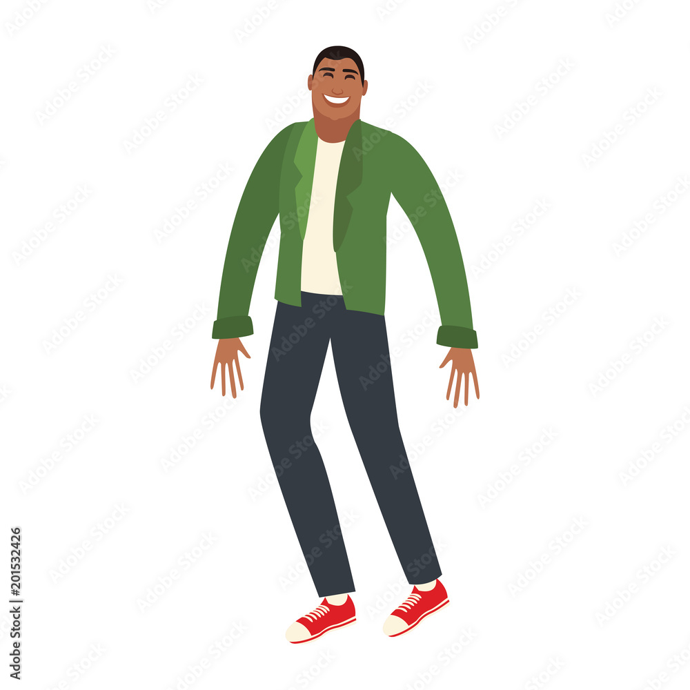 Happy young man cartoon vector illustration graphic design Happy young man cartoon vector illustration graphic design
