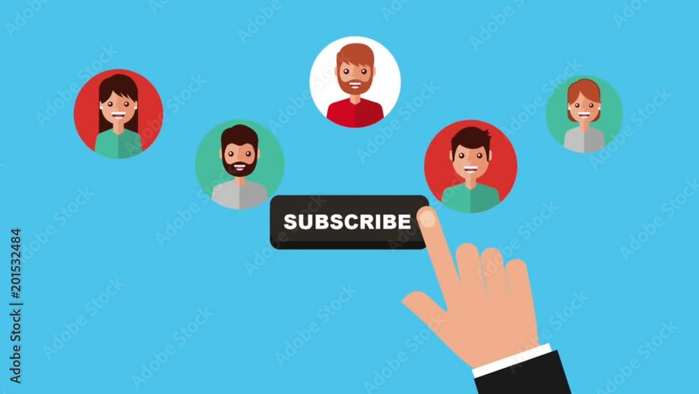 hand pressing subscribe button people animation hd hand pressing subscribe button people animation hd