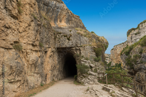 Entrance of a tunnel in the green way of irati