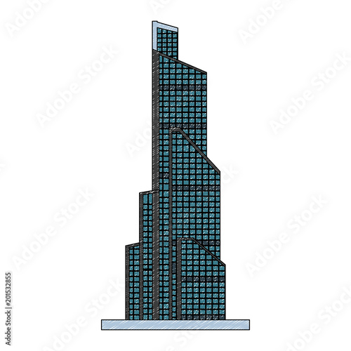 Skyscraper building company vector illustration graphic design