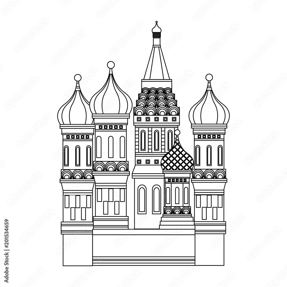 Kremlin tower building vector illustration graphic design