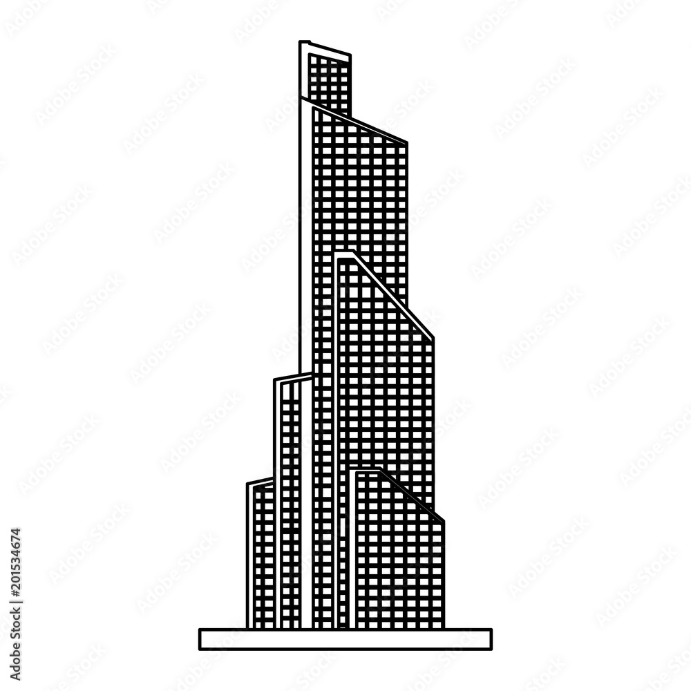 Skyscraper building company vector illustration graphic design