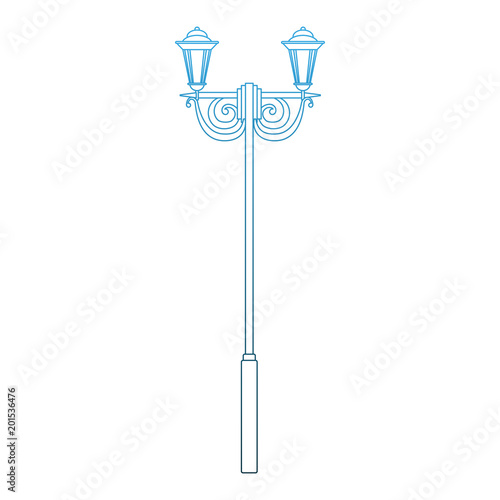 Street light lamp vector illustration graphic design