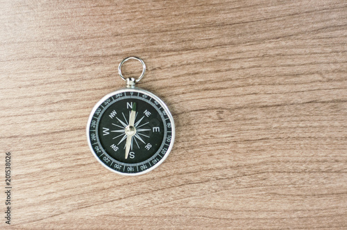 Compass on the table.