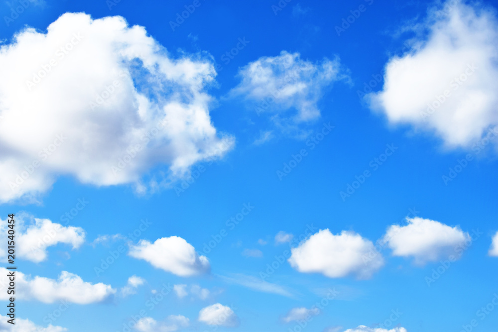 Lot of beautiful white cumulus clouds on blue sky. Lot of beautiful white cumulus clouds on blue sky.