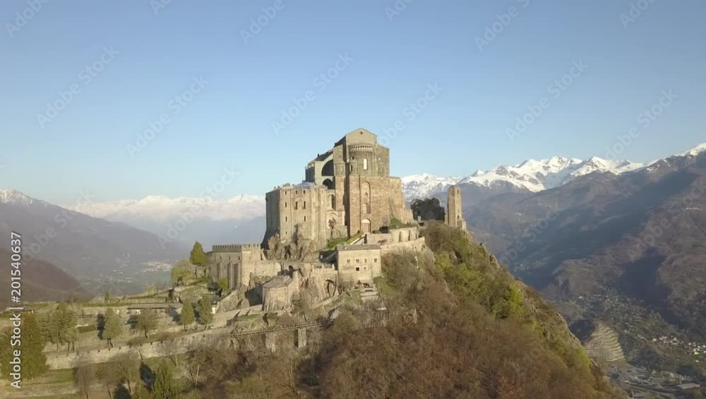 Aerial View, Sacra di San Michele, Aerial View, Sacra di San Michele,