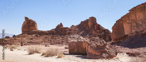 Quadro su tela beautiful and unusual red sandstone formations in Timna Park in southern Israel