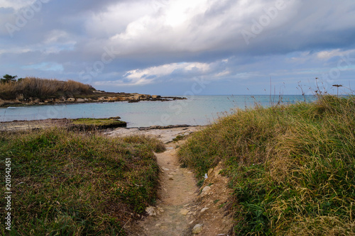 Landscape in salento  amazing sea e blu sky 