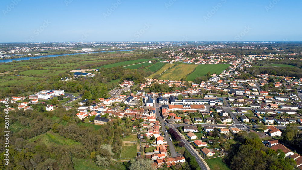 Vue aérienne de Saint Jean de Boiseau en Loire Atlantique