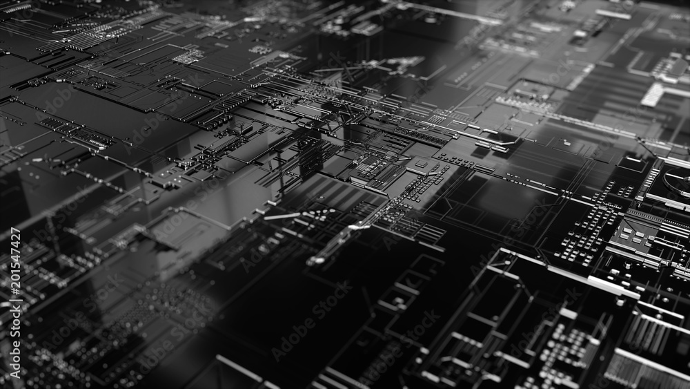 Fototapeta premium Digital binary data and electronic circuit board. Cyber security concept abstract background. 