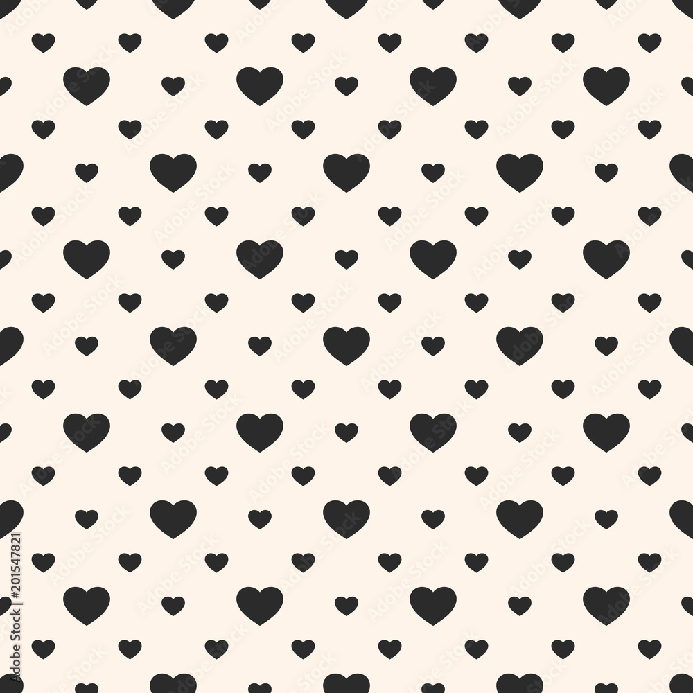 Vector hearts seamless pattern. Valentines day background. Love romantic theme Vector hearts seamless pattern. Valentines day background. Love romantic theme