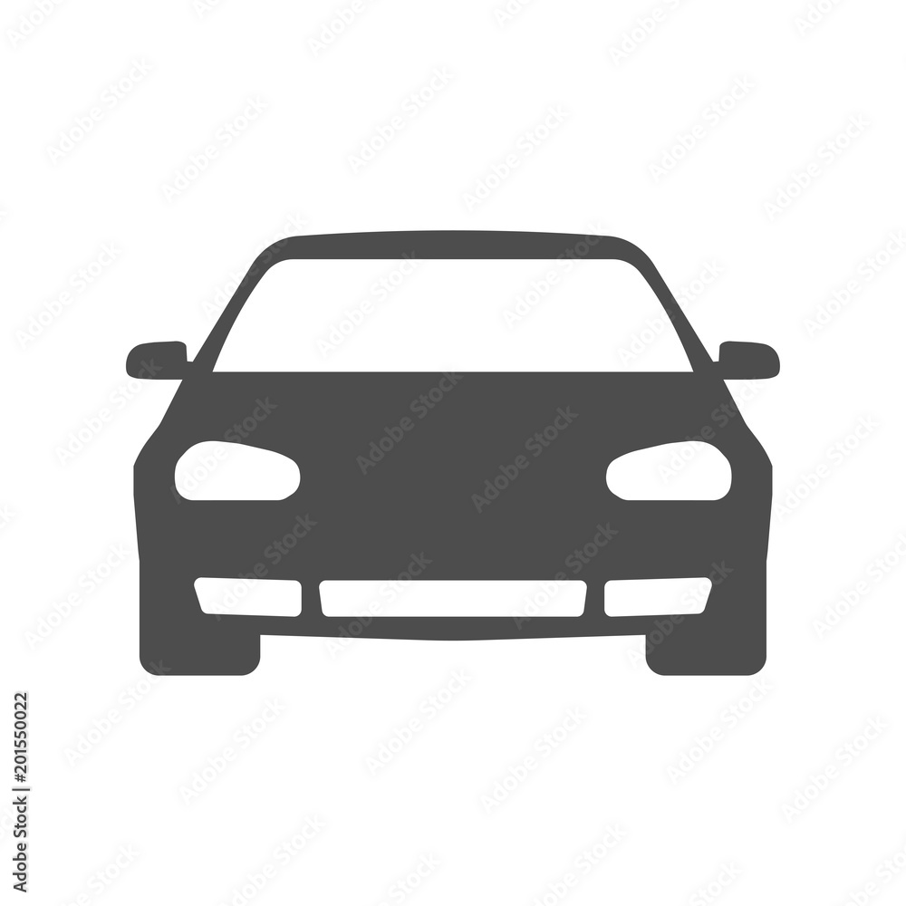 car. single vector icon car on white background. vector illustration