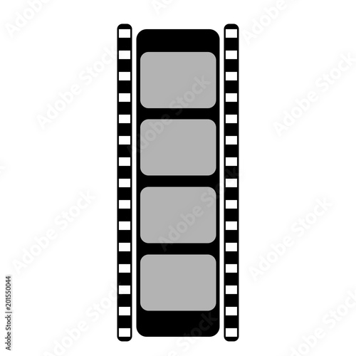 A set of frames for the film. Photo ribbon. Element of design. White background. Isolated. Flat design. Vector illustration