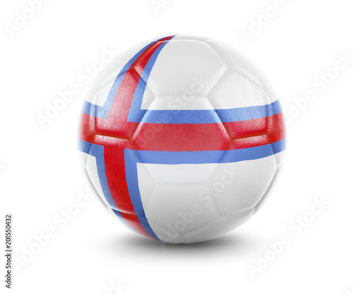 High qualitiy soccer ball with the flag of Faroe Islands rendering. series 