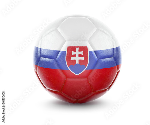Free Download High qualitiy soccer ball with the flag of Slovakia rendering.(series) - GFXLoad