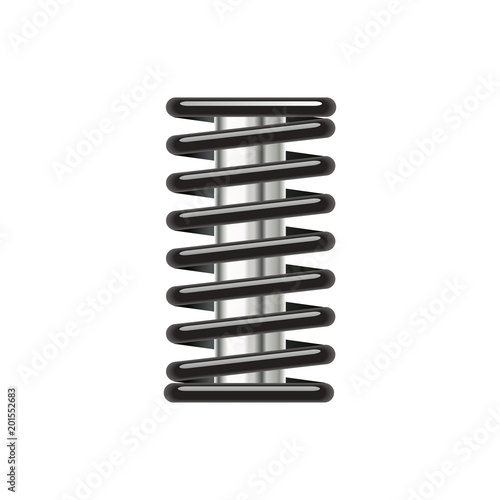 Elastic metal spring, vector icon