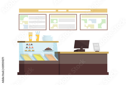Restaurant fast food interior