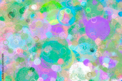 Random circle, ellipse or bubble shape. Pattern, effect, illustration & color.
