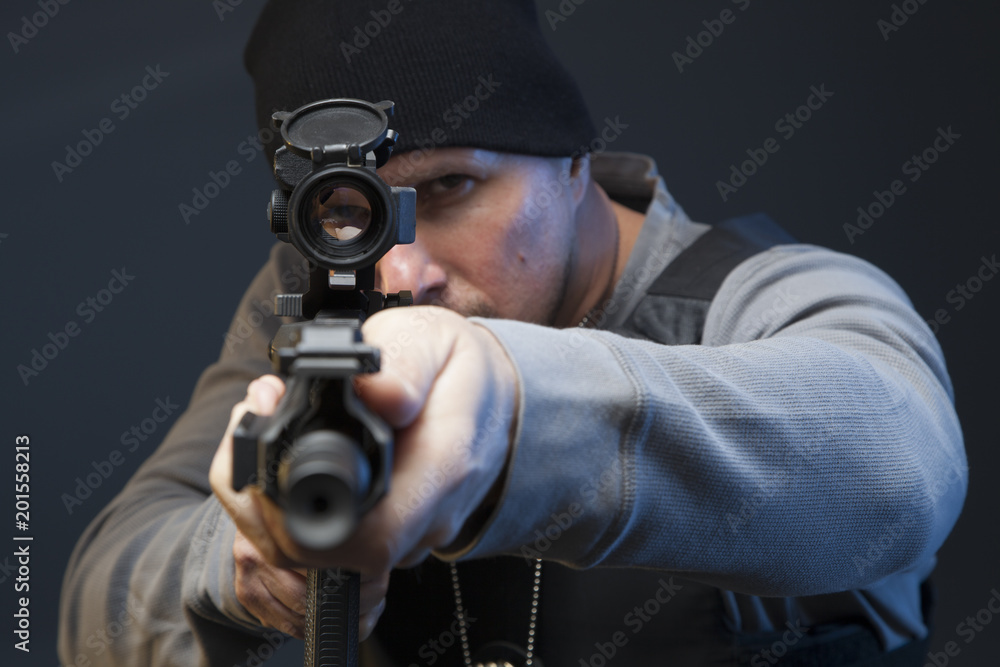 Obraz premium Law Enforcement Agent Studio Shoot