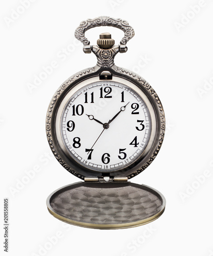 pocket watch isolated on white background