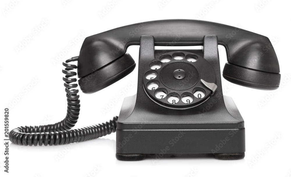 old telephone isolated on white background old telephone isolated on white background