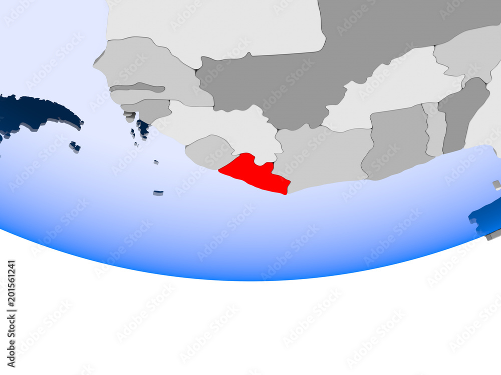 Fototapeta premium Liberia on globe
