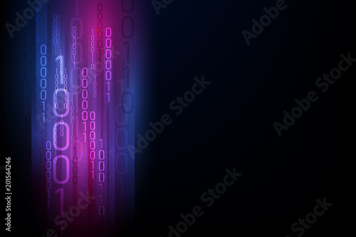 abstract digital binary matrix number technology futuristic concept background