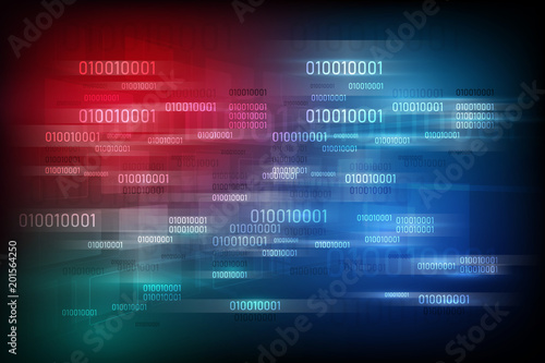 abstract digital binary matrix number technology futuristic concept background