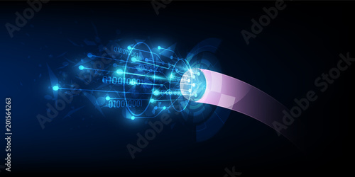 connection line on networking telecommunication concept background