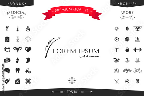 Elegant logo with Fountain pen