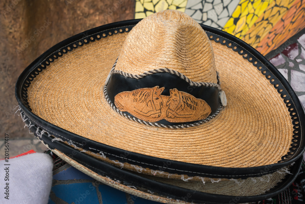 Sombrero estilo Charros de Jalisco. foto de Stock | Adobe Stock