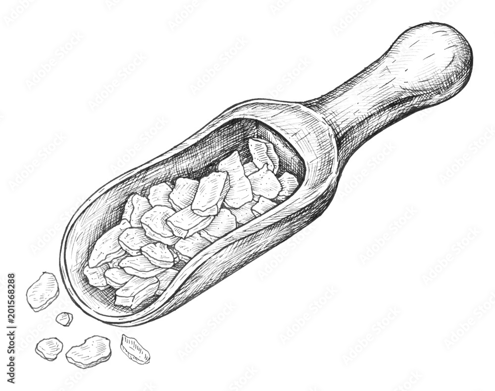 Hand drawn ice scoop Hand drawn ice scoop