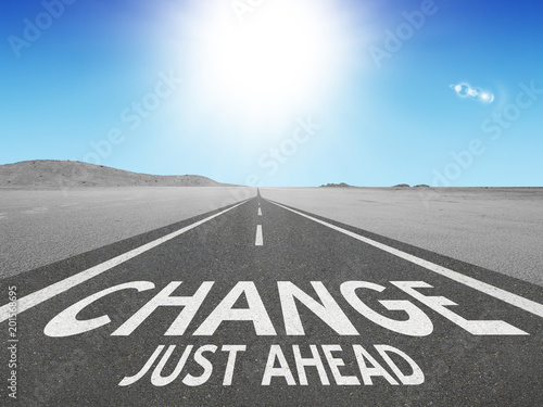 Wallpaper Mural Change Just Ahead motivational text Torontodigital.ca