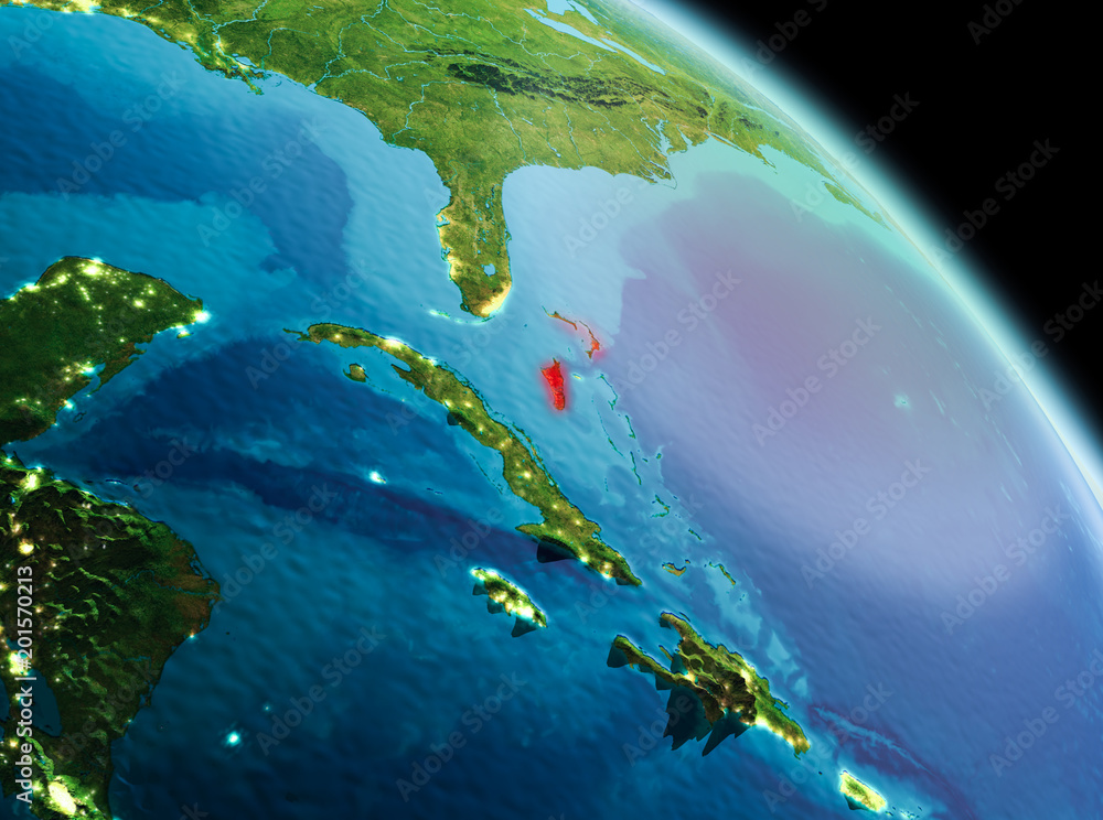 Fototapeta premium Morning over Bahamas on Earth