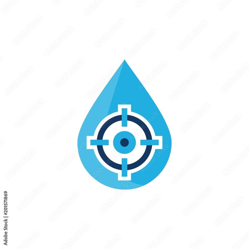 Water Target Logo Icon Design Water Target Logo Icon Design