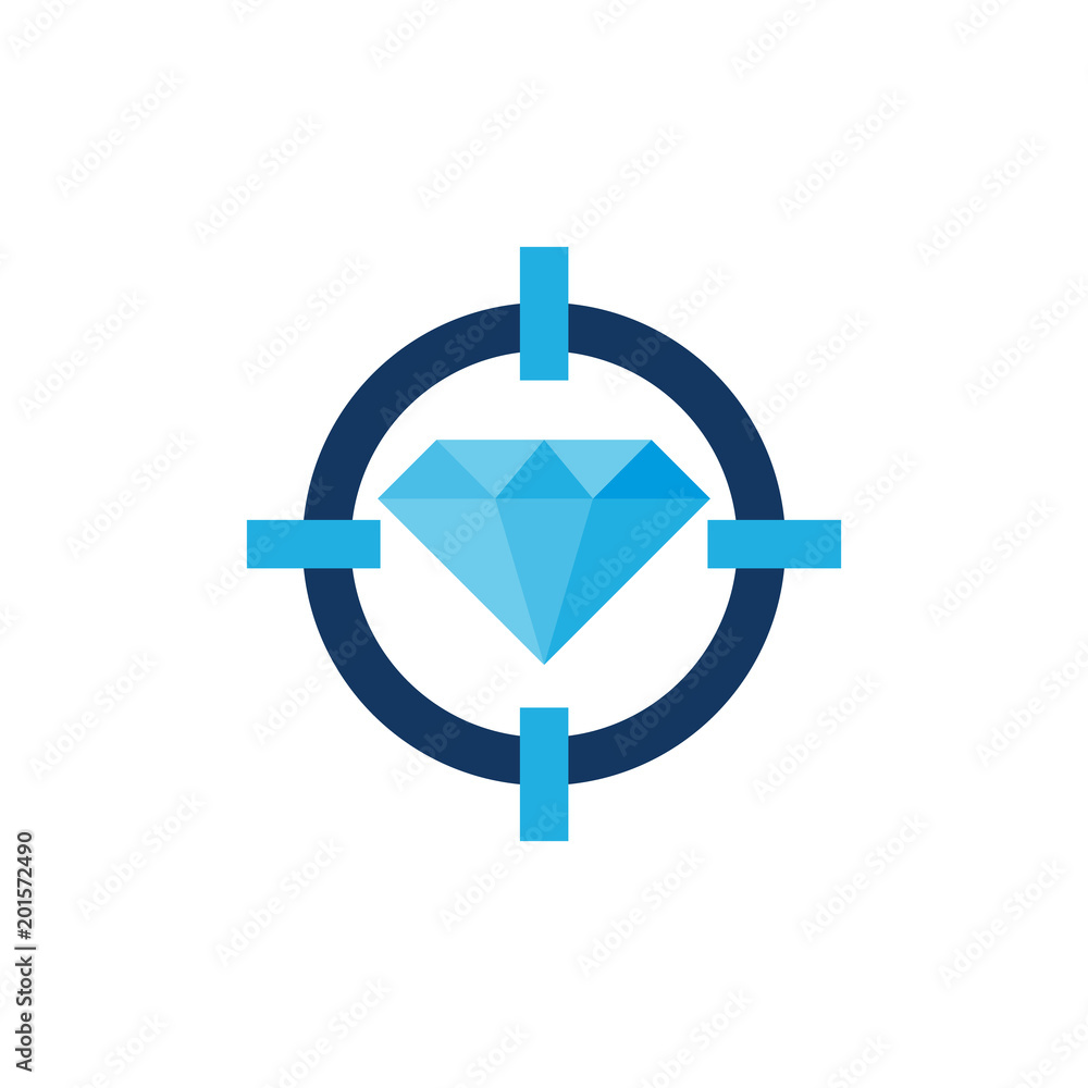Diamond Target Logo Icon Design Diamond Target Logo Icon Design