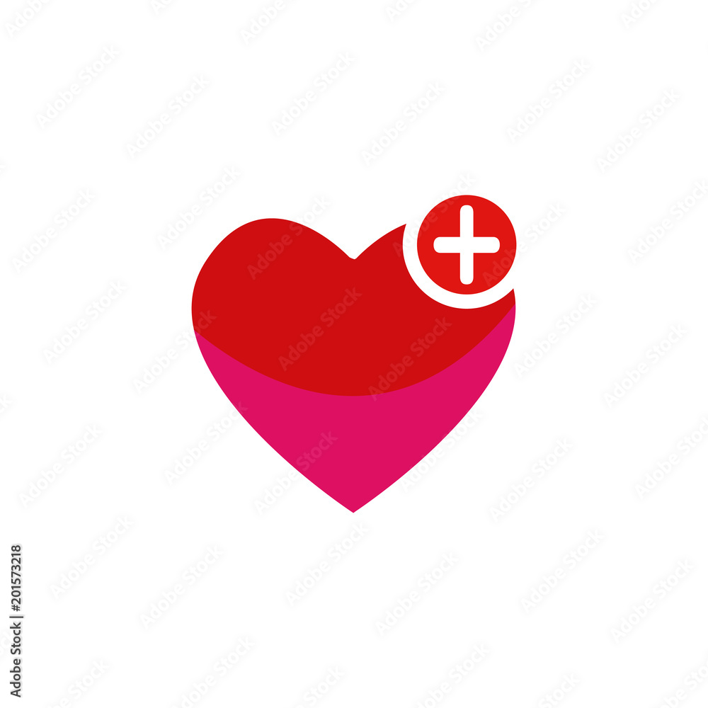Fototapeta premium Add Love Icon Design