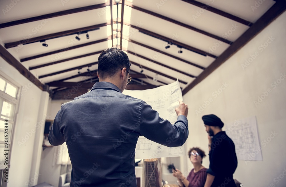 Diverse business people working Diverse business people working