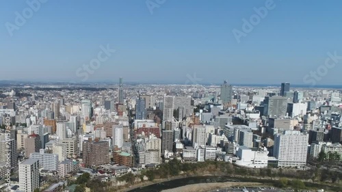 仙台市中心部ドローン空撮