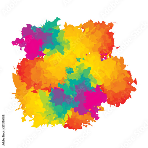 Vibrant Multicolor Ink Splash Explosion