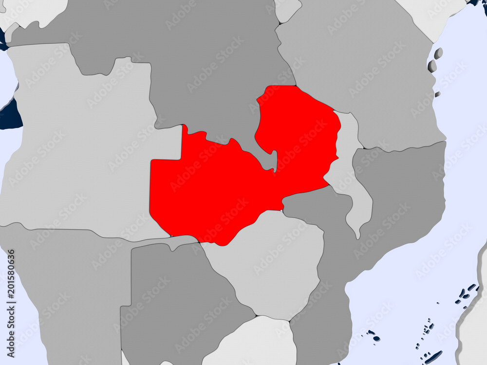 Fototapeta premium Map of Zambia