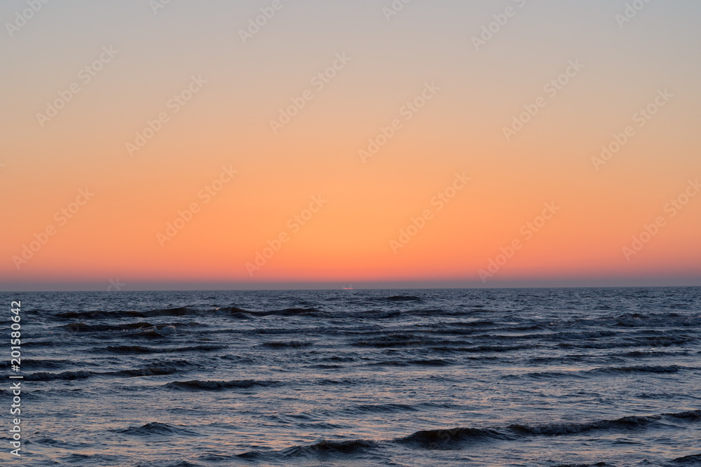 Sunset in Baltic sea at Latvia coast. Sunset in Baltic sea at Latvia coast.